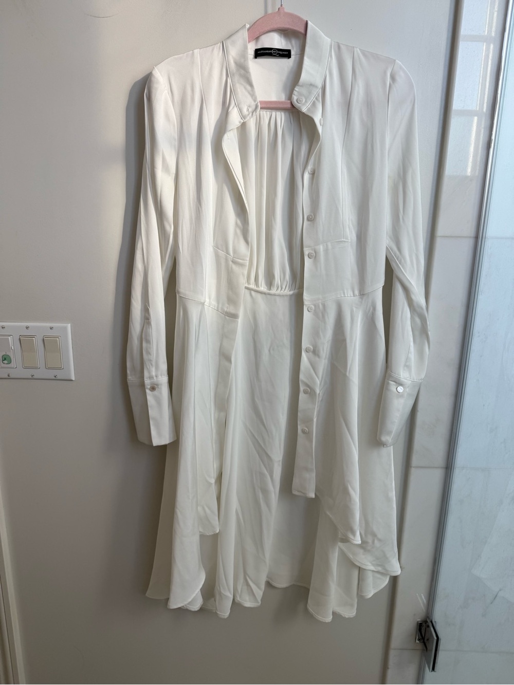 Alexander McQueen White Layered Shirt Dress | Size M | Flared Silhouette